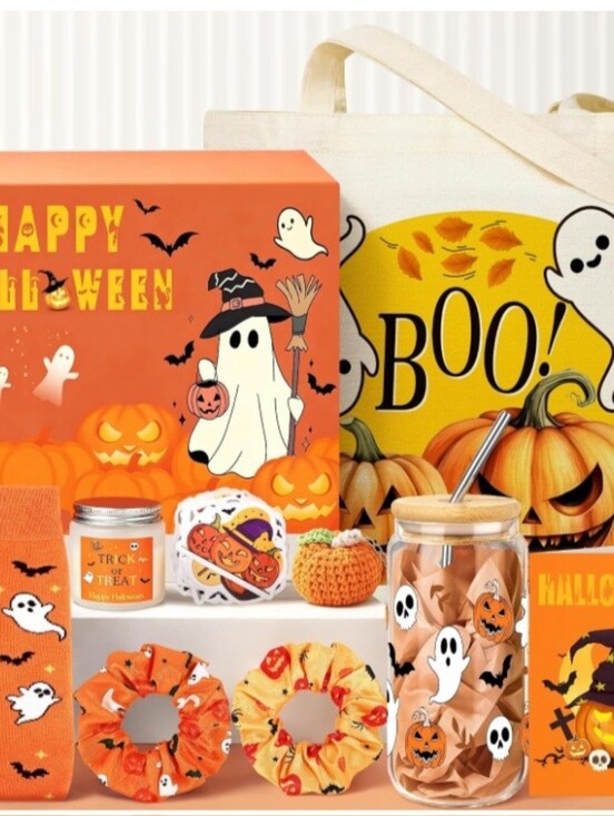 Other - 10-Piece Halloween Boo Basket Gift Set for Her Ghost Pumpkin New